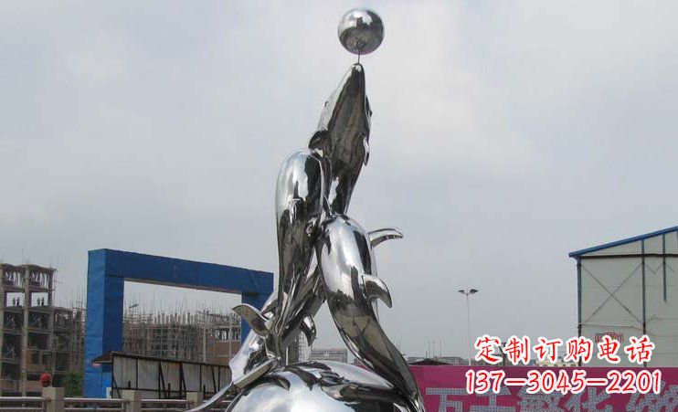 无锡不锈钢海豚雕塑海洋之美的象征