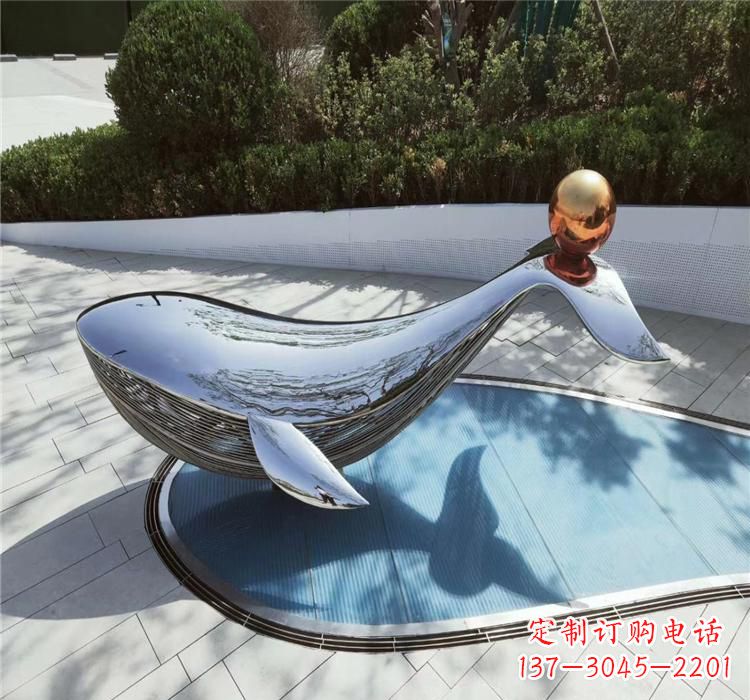 无锡不锈钢海豚精美的雕塑作品