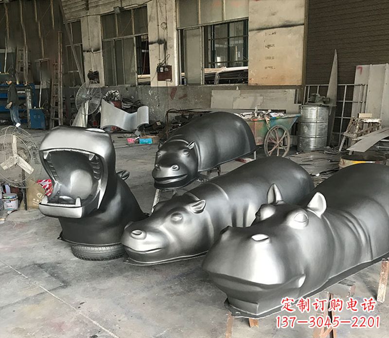 无锡不锈钢河马雕塑——艺术与自然的完美结合