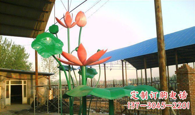 无锡不锈钢荷叶雕塑精美而优雅