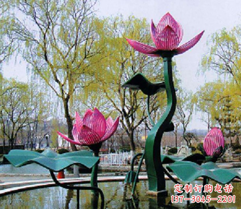 无锡不锈钢荷花雕塑美丽的自然之美