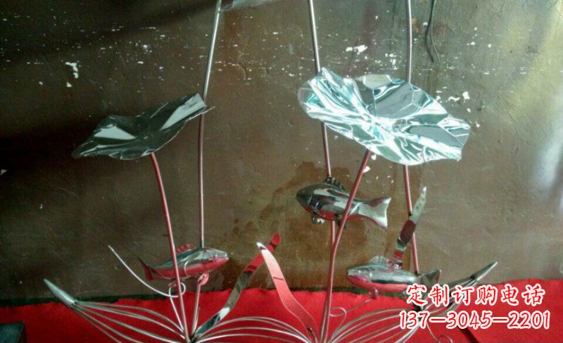 无锡不锈钢荷花景观雕塑 (3)