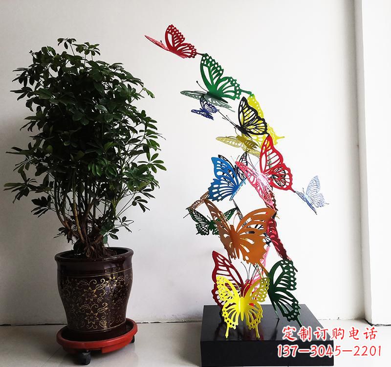 无锡不锈钢蝴蝶雕塑精美的艺术品