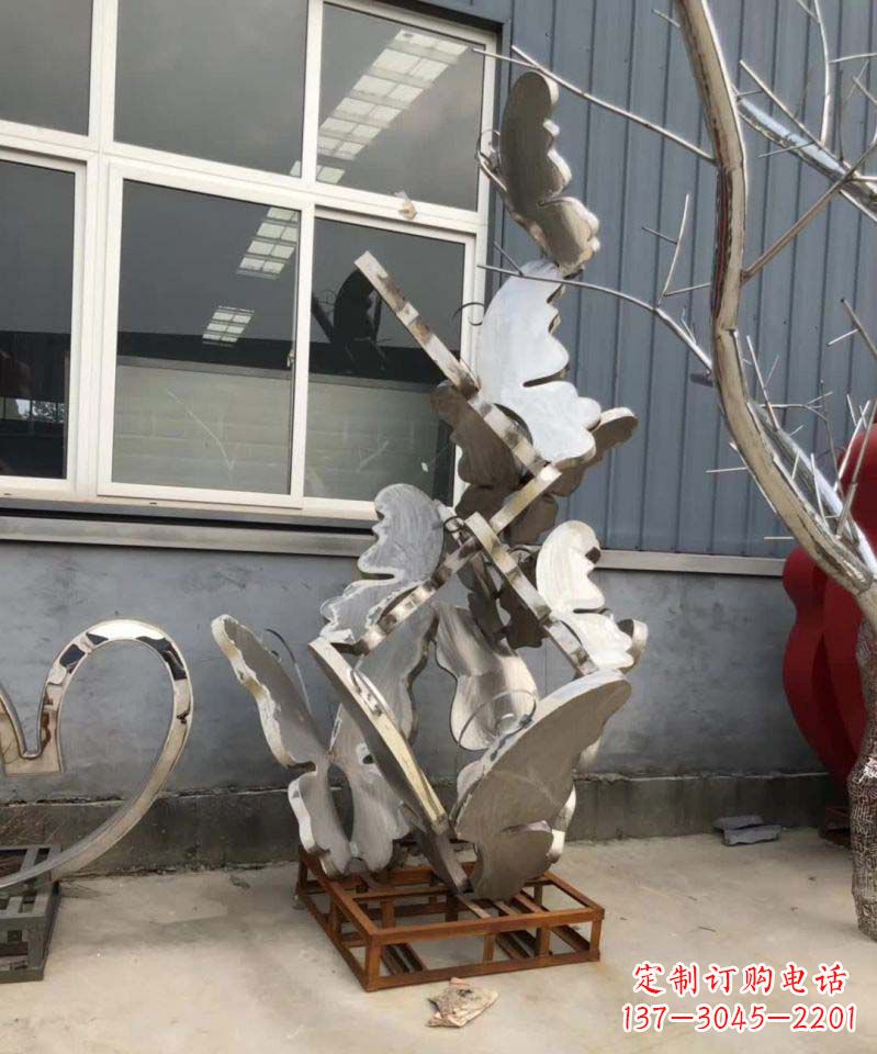 无锡蝴蝶之舞不锈钢雕塑精美绝伦