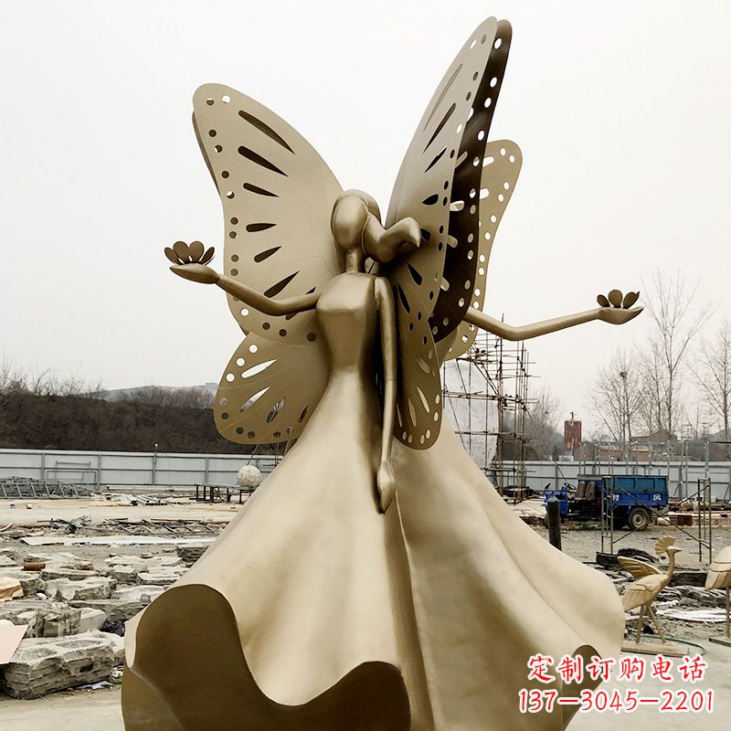 无锡不锈钢蝴蝶少女艺术与美的完美结合