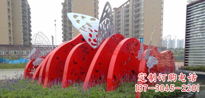 无锡不锈钢蝴蝶小区景观雕塑