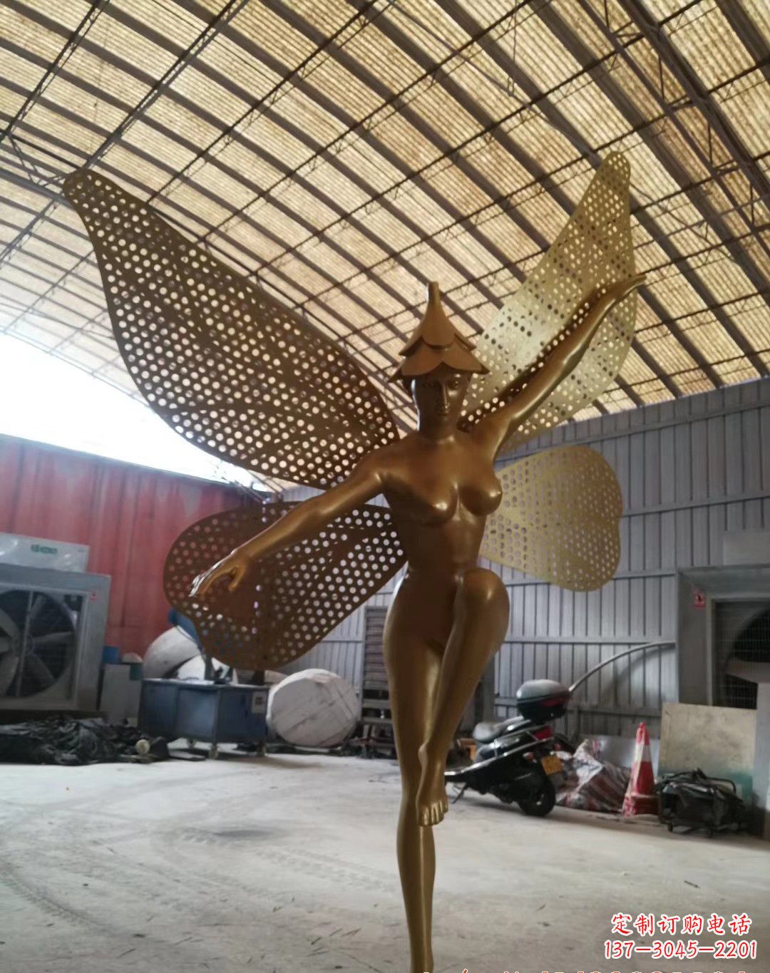 无锡不锈钢蝴蝶仙子雕塑精美的美丽之作