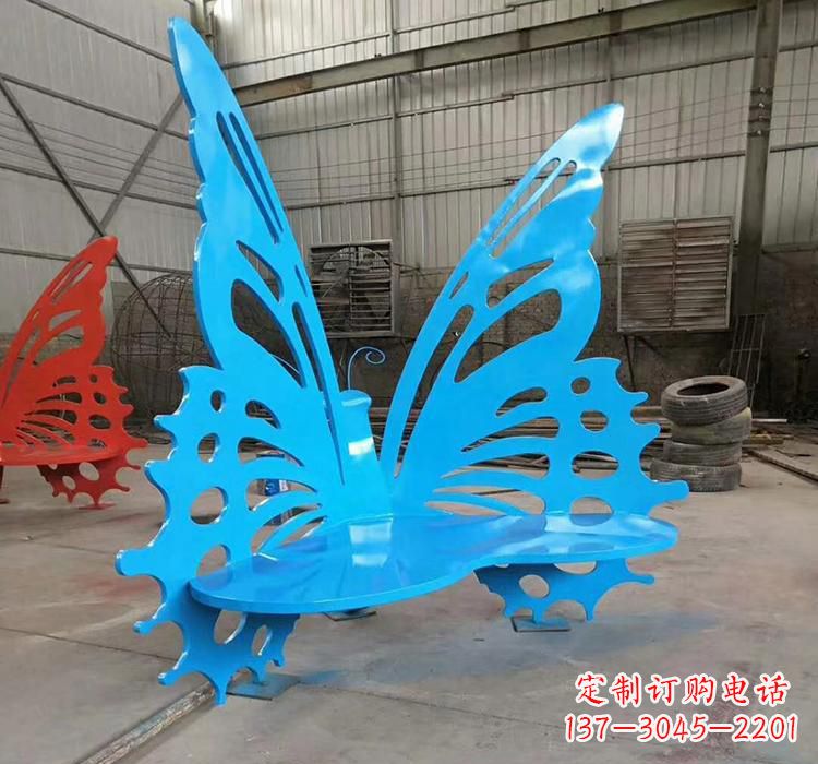 无锡不锈钢蝴蝶座椅雕塑艺术精品
