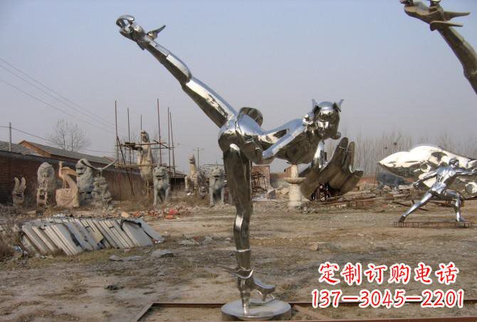 无锡不锈钢花样滑冰女孩雕塑