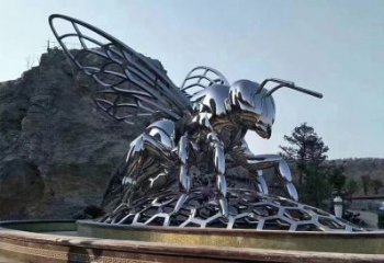 无锡不锈钢大型蜜蜂雕塑铸造出精美绝伦的艺术杰作