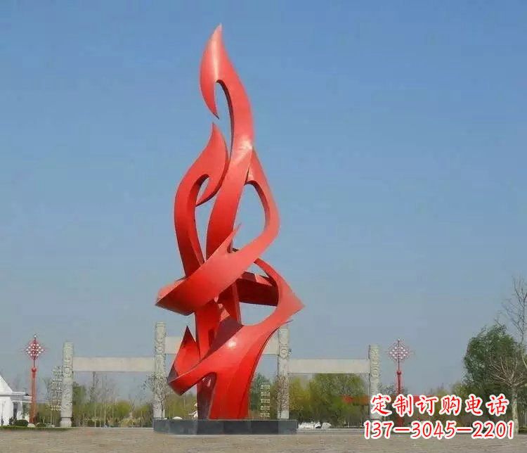 无锡火苗雕塑点缀城市景观