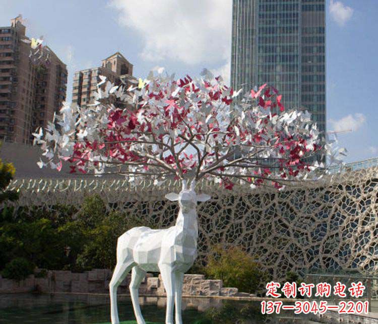 无锡不锈钢梅花鹿雕塑艺术的精美结晶
