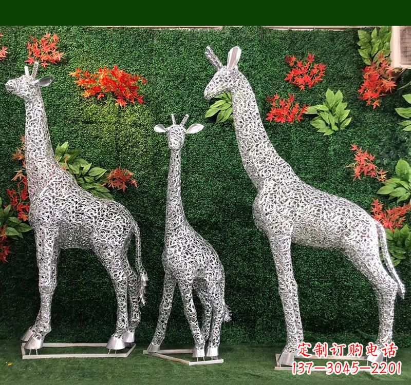 无锡不锈钢长颈鹿雕塑艺术与美的完美结合