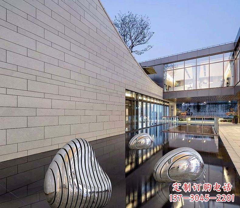 无锡精美不锈钢假山雕塑