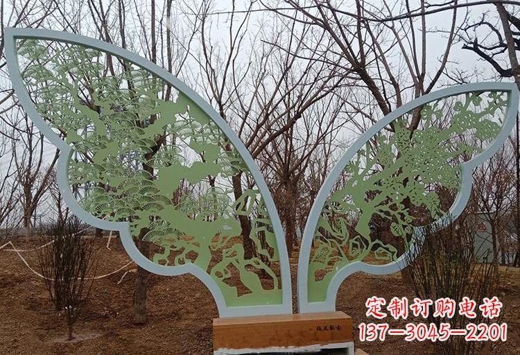 无锡不锈钢剪纸蝴蝶翅膀雕塑