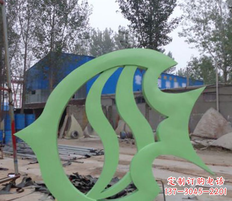 无锡不锈钢剪纸鲤鱼雕塑——传承传统艺术