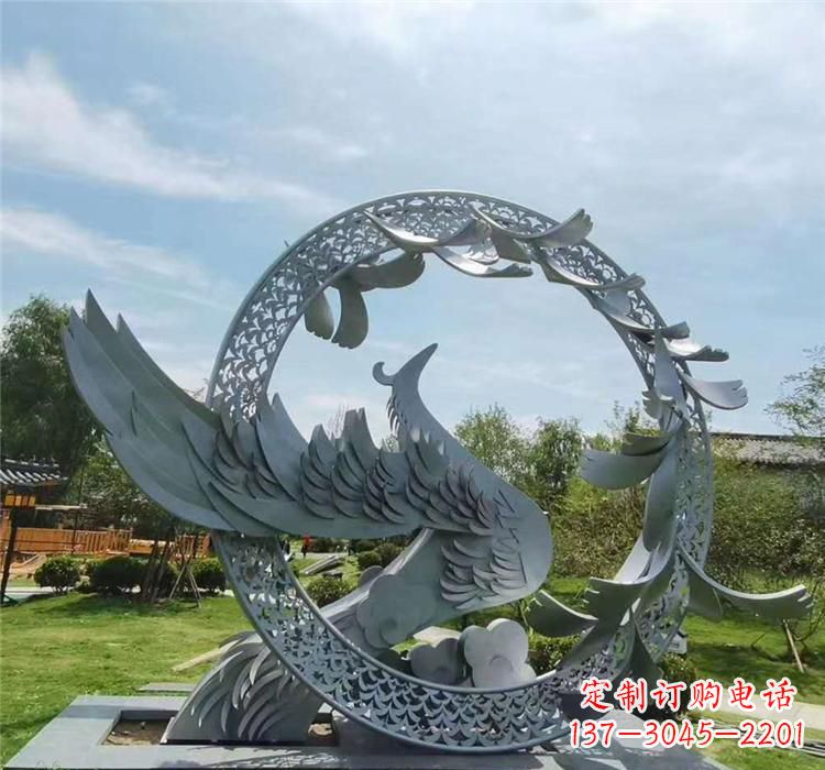 无锡不锈钢简易凤凰雕塑精美绝伦