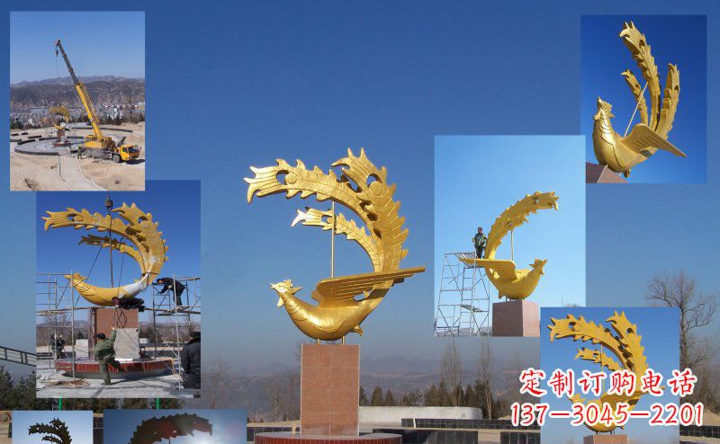无锡凤凰金色雕塑——展现凤凰之美