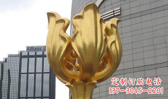 无锡不锈钢紫荆花雕塑传承中国文化