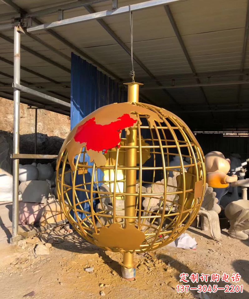 无锡不锈钢地球仪雕塑一个令人惊叹的艺术作品