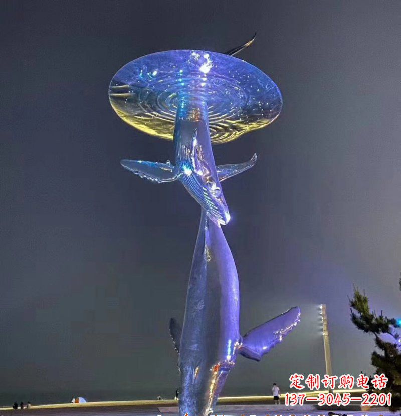 无锡不锈钢鲸鱼雕塑——传承着海洋的精灵魅力