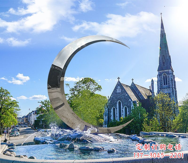 无锡不锈钢景观月亮雕塑精美绝伦