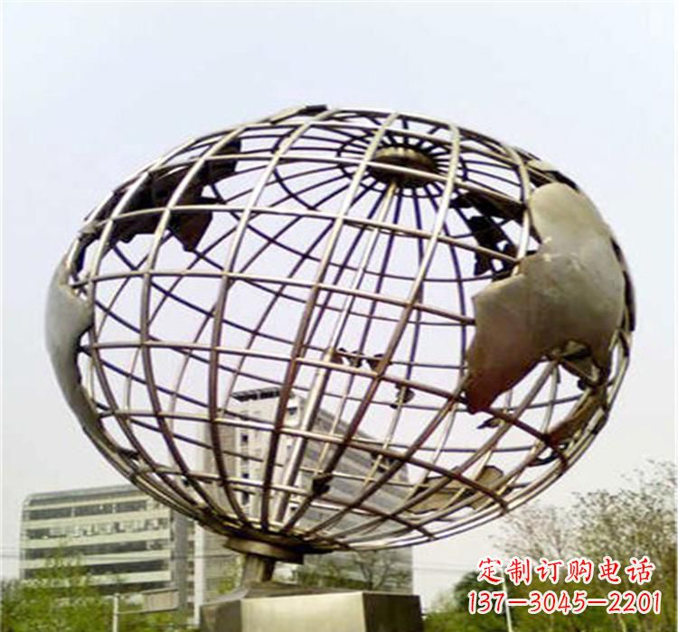 无锡不锈钢景观地球仪雕塑