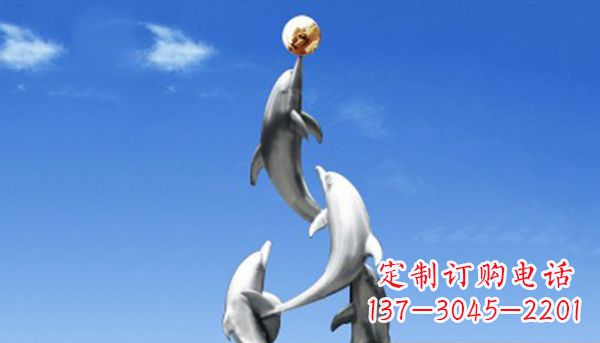 无锡不锈钢景观海豚雕塑