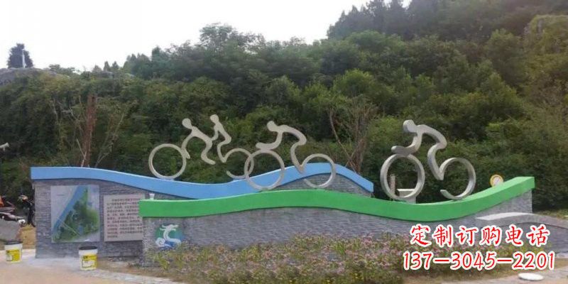 无锡不锈钢自行车雕塑——给景区增添一抹绚烂
