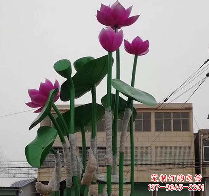 无锡不锈钢荷花雕塑——精美绝伦