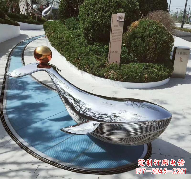 无锡精美不锈钢海豚雕塑
