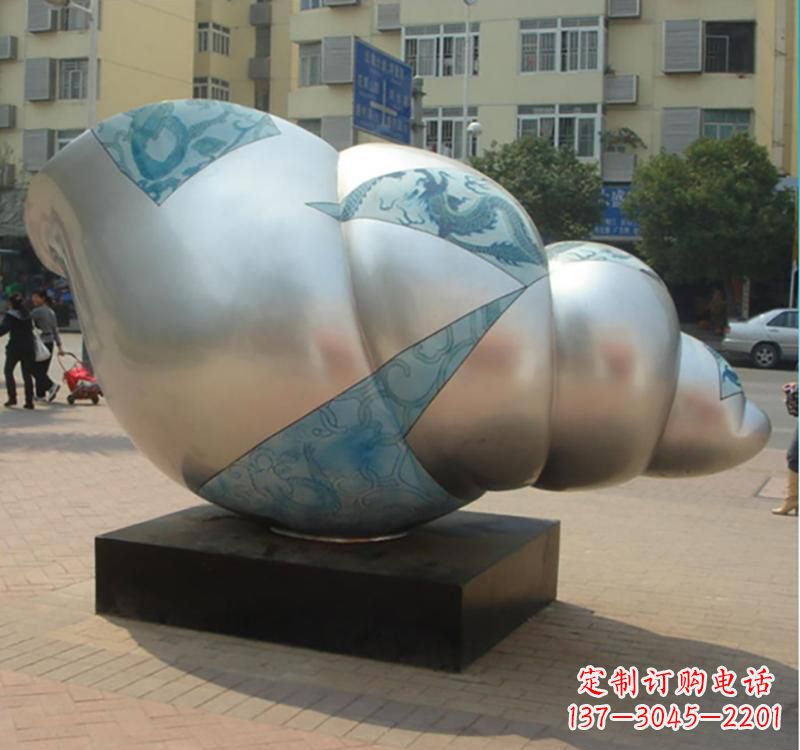 无锡不锈钢海螺雕塑艺术的精美融合