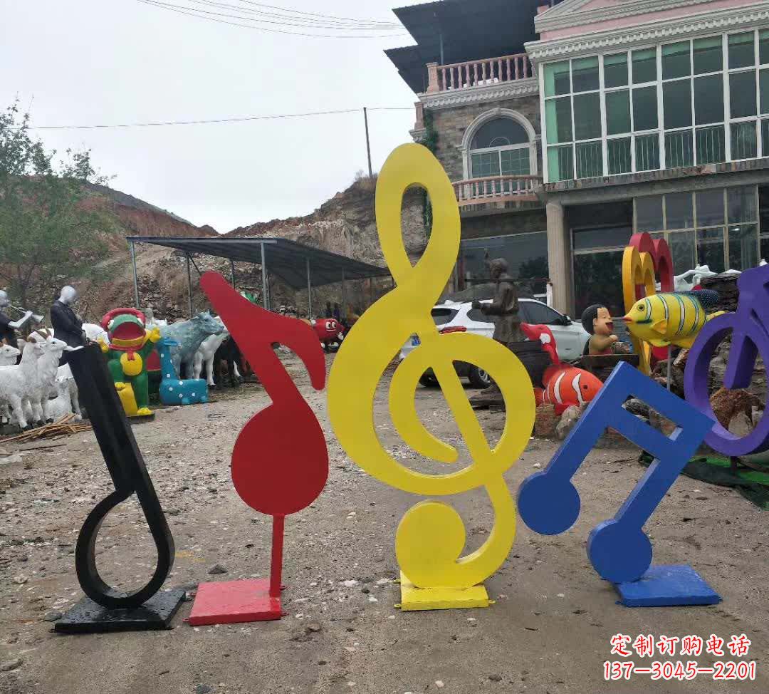无锡不锈钢烤漆音符雕塑