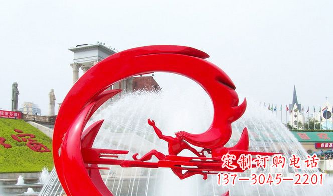 无锡夸父的传奇不锈钢雕塑