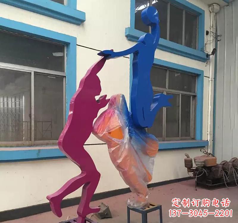 无锡不锈钢篮球运动员雕塑纪念篮球运动传奇