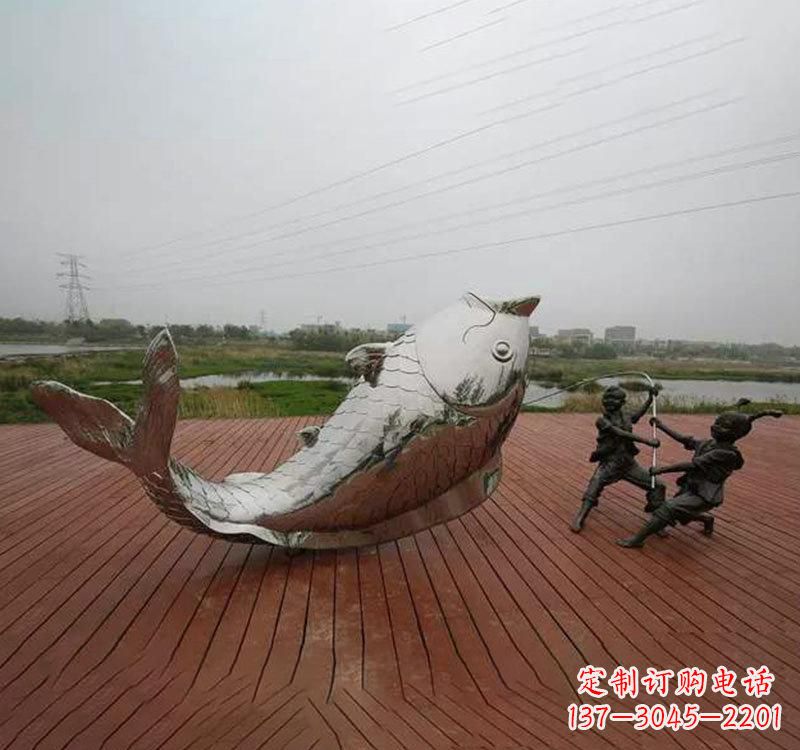 无锡不锈钢鲤鱼雕塑