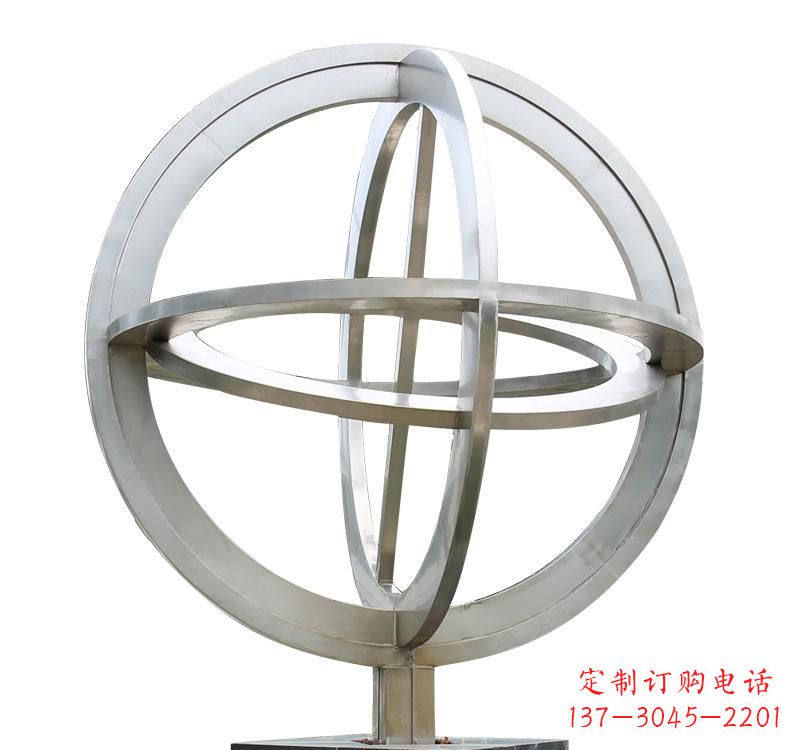 无锡不锈钢镂空地球仪雕塑——展示地球的美丽与神奇