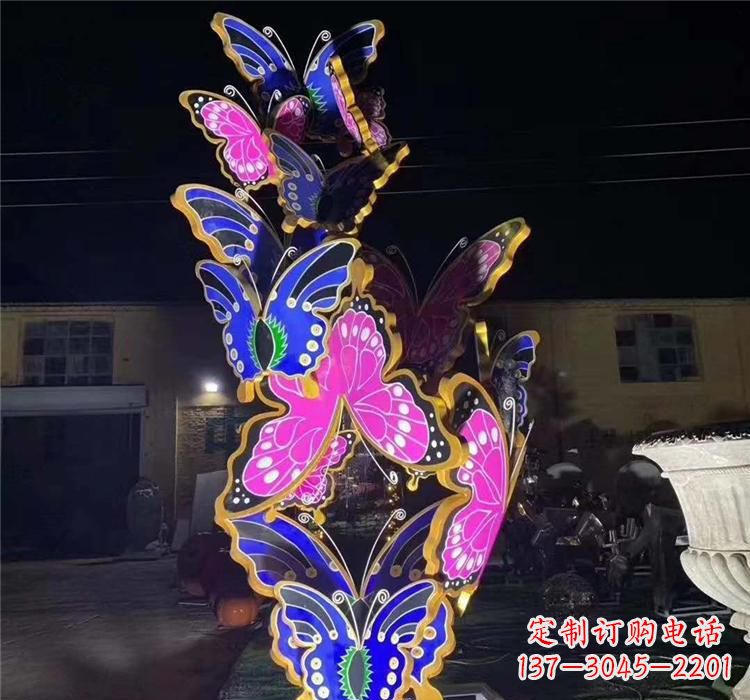 无锡不锈钢镂空动物蝴蝶雕塑