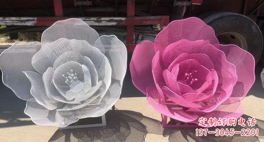 无锡不锈钢荷花雕塑,给公园带来优雅美景