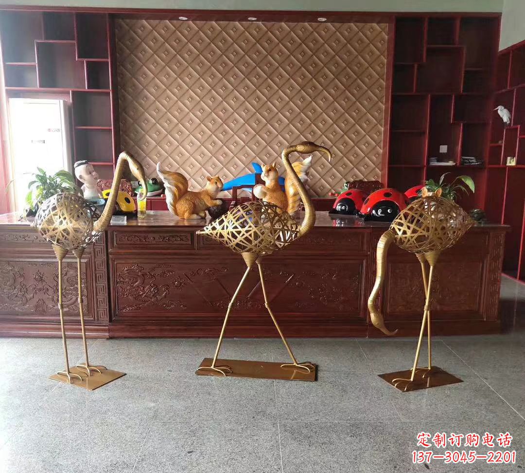 无锡不锈钢火烈鸟雕塑——熠熠生辉