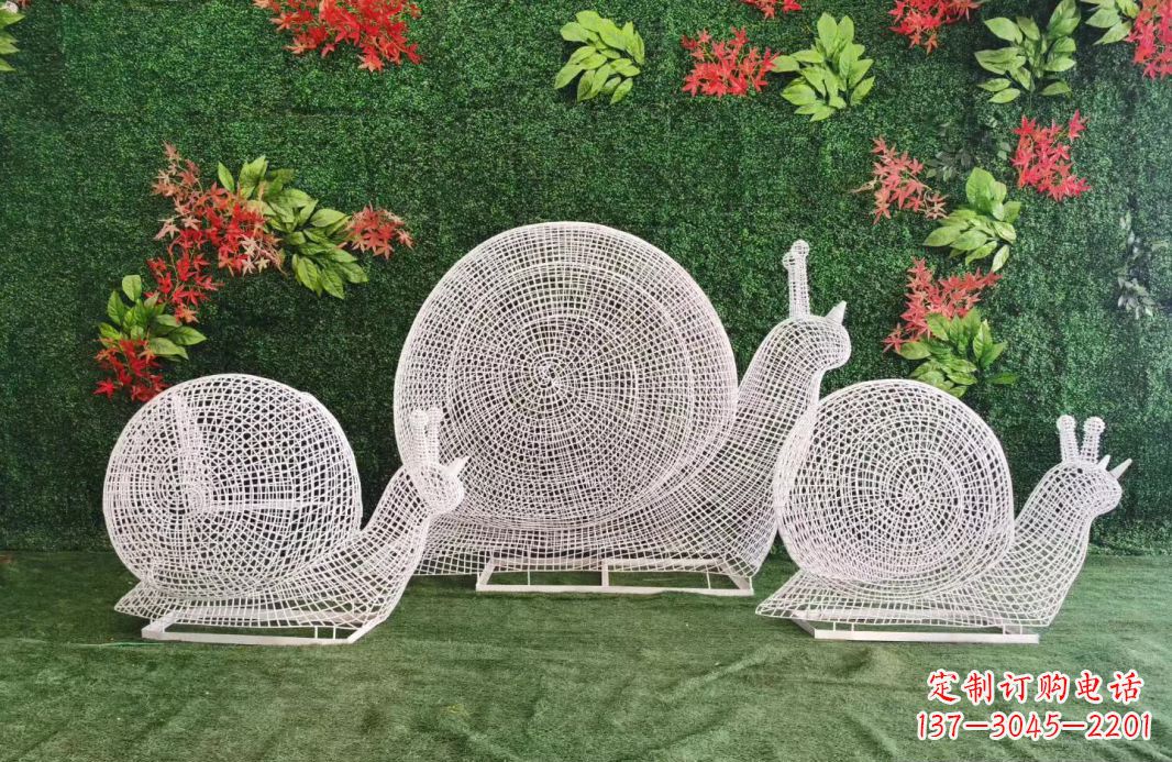 无锡不锈钢镂空蜗牛雕塑11