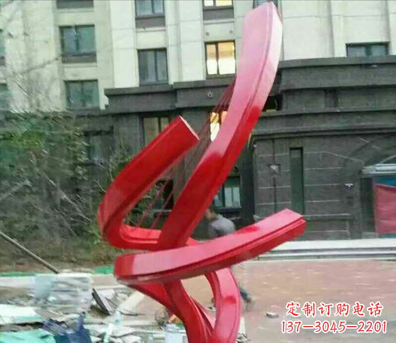 无锡不锈钢螺旋飘带雕塑