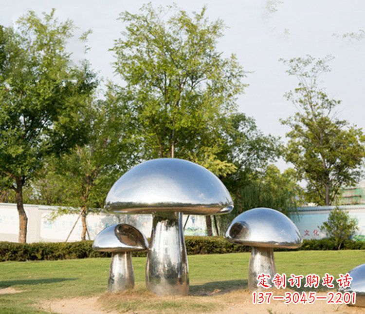 无锡不锈钢蘑菇雕塑精致而美观