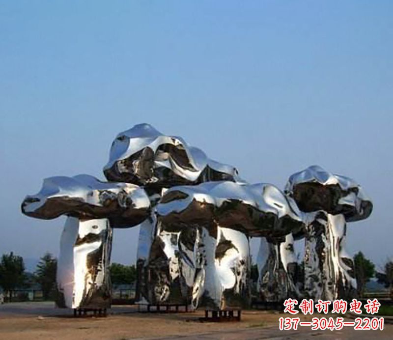 无锡不锈钢蘑菇广场雕塑