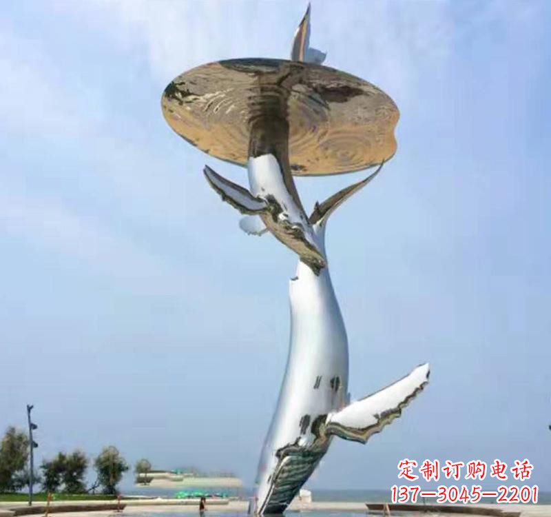 无锡不锈钢抛光海豚雕塑