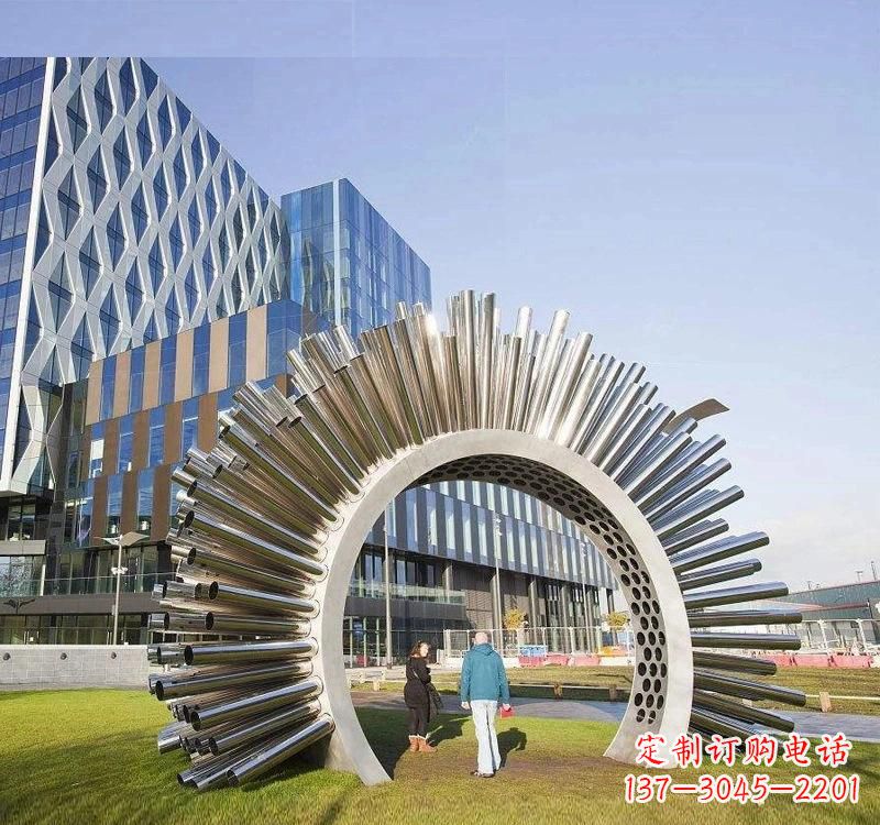无锡不锈钢喷漆拱门雕塑