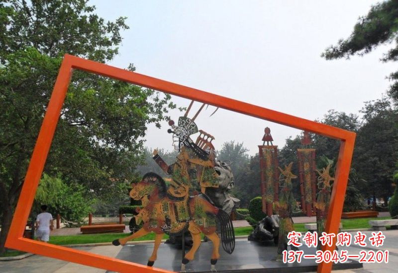 无锡不锈钢皮影戏雕塑传承民间文化的艺术精粹