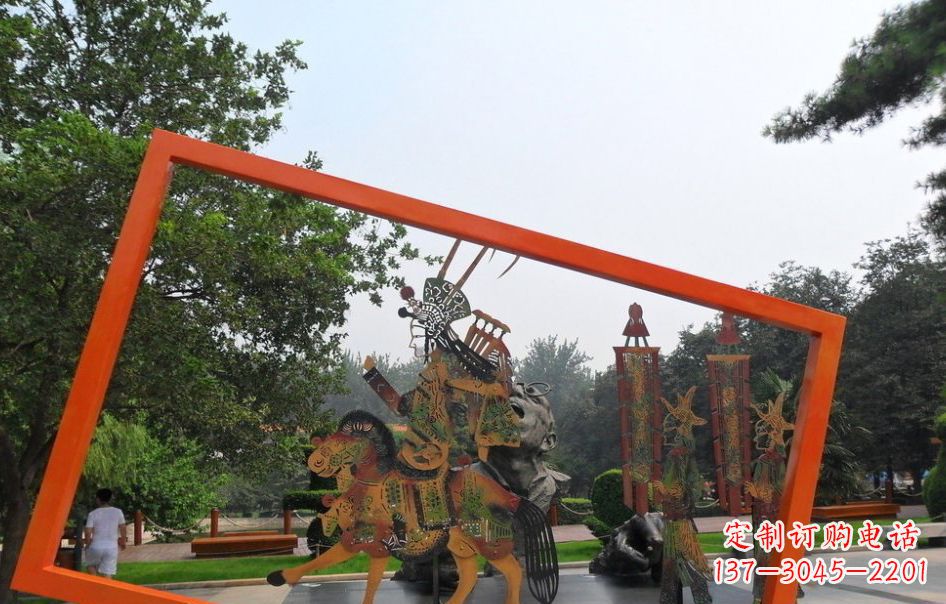 无锡传承皮影戏——不锈钢皮影戏雕塑