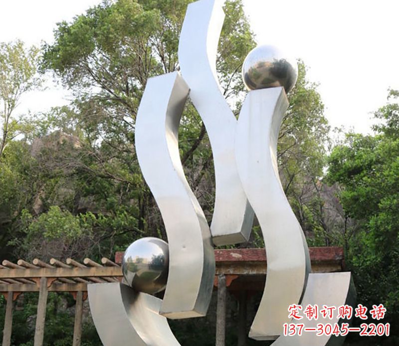 无锡景观雕塑现代不锈钢飘带