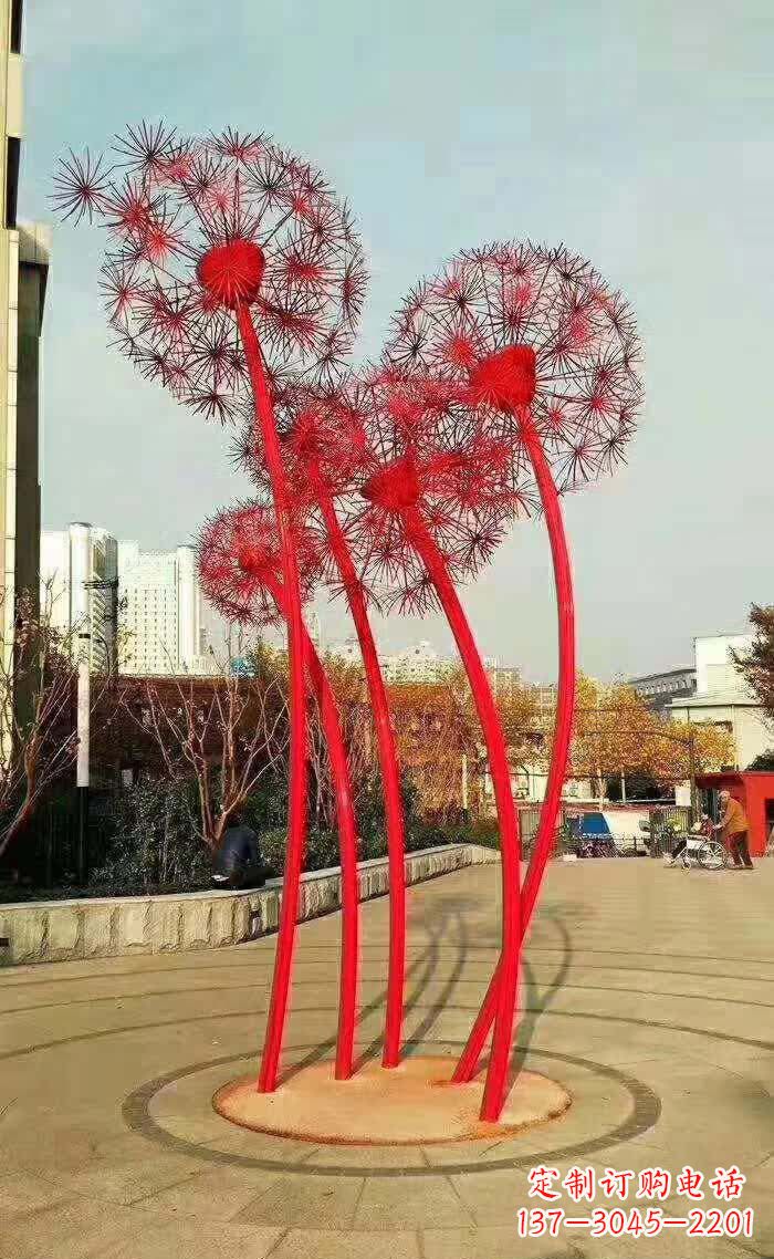 无锡不锈钢蒲公英美丽的雕塑之作